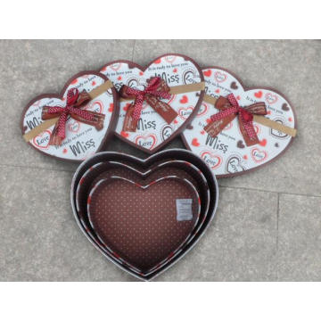 Heart Shaped Storage Geschenkbox Set von 3